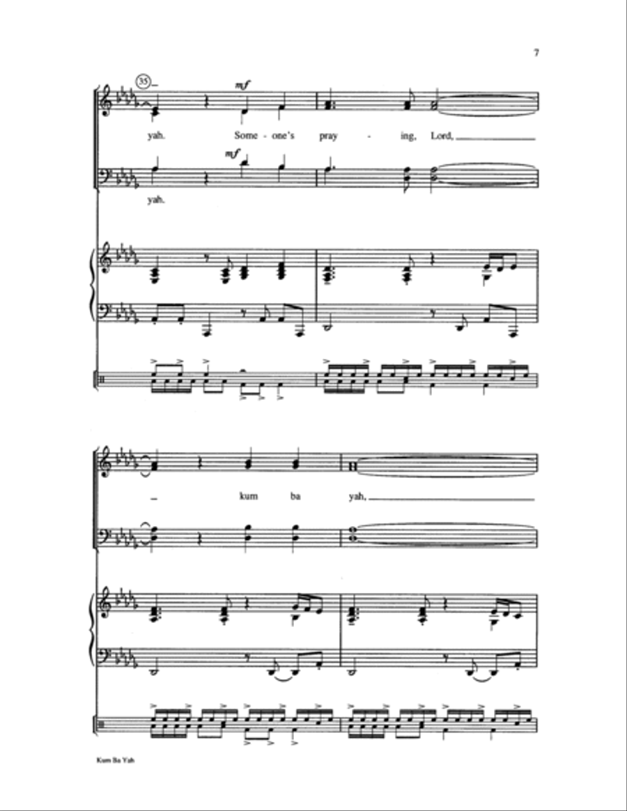 Kum Ba Yah Choir scores gallery preview page 7