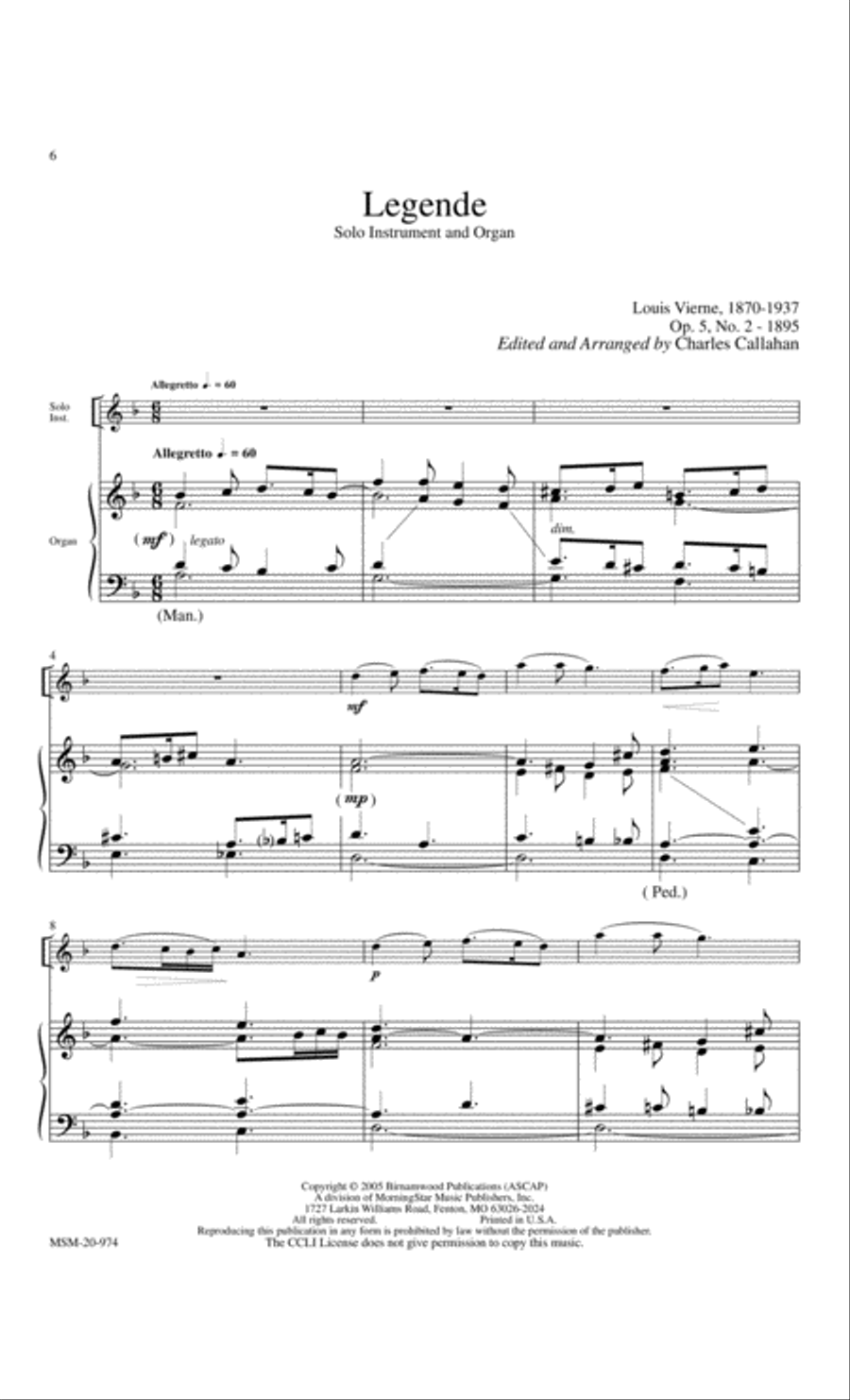 Music for Organ and Solo Instrument, Set 1