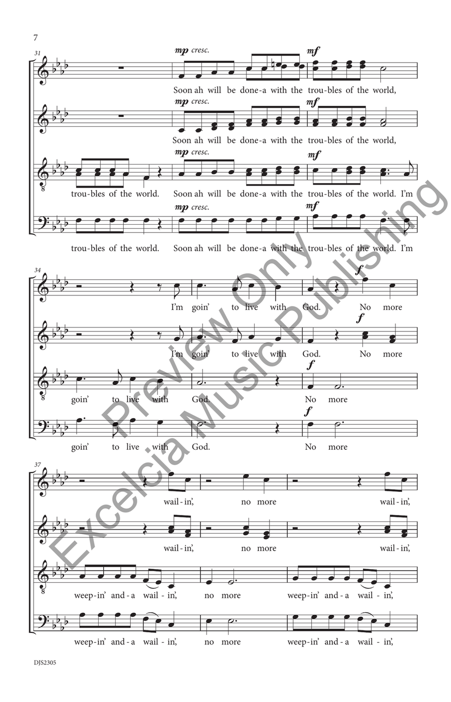 Songs of the Spirit SATB Songs of the Spirit SATB 4-Part scores gallery preview page 8