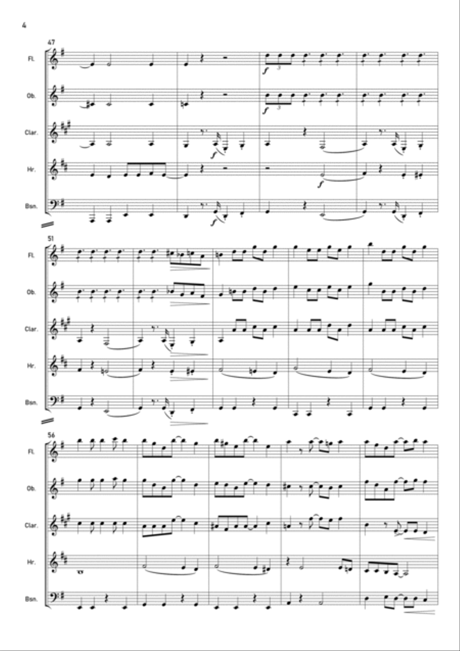 Snow Miser Snow Miser Woodwind Quintet scores gallery preview page 4
