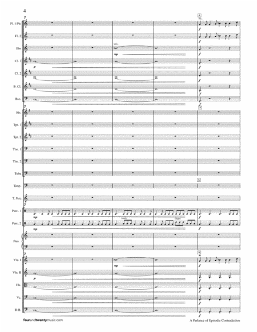 A Parlance of Episodic Contradiction, for school orchestra Full Orchestra scores gallery preview page 4