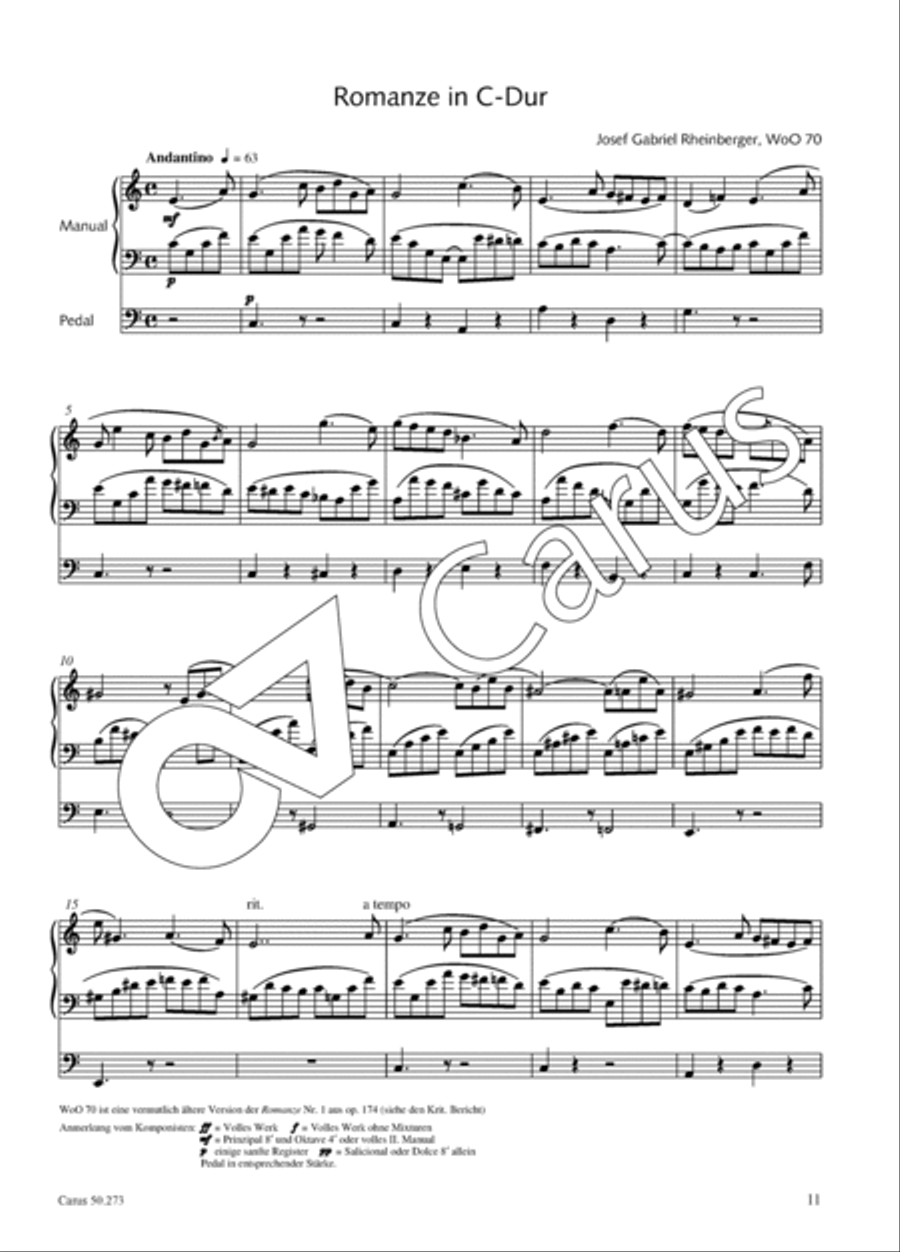 Twelve short organ works without opus numbers Organ scores gallery preview page 12