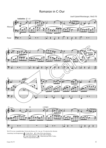 Twelve short organ works without opus numbers
