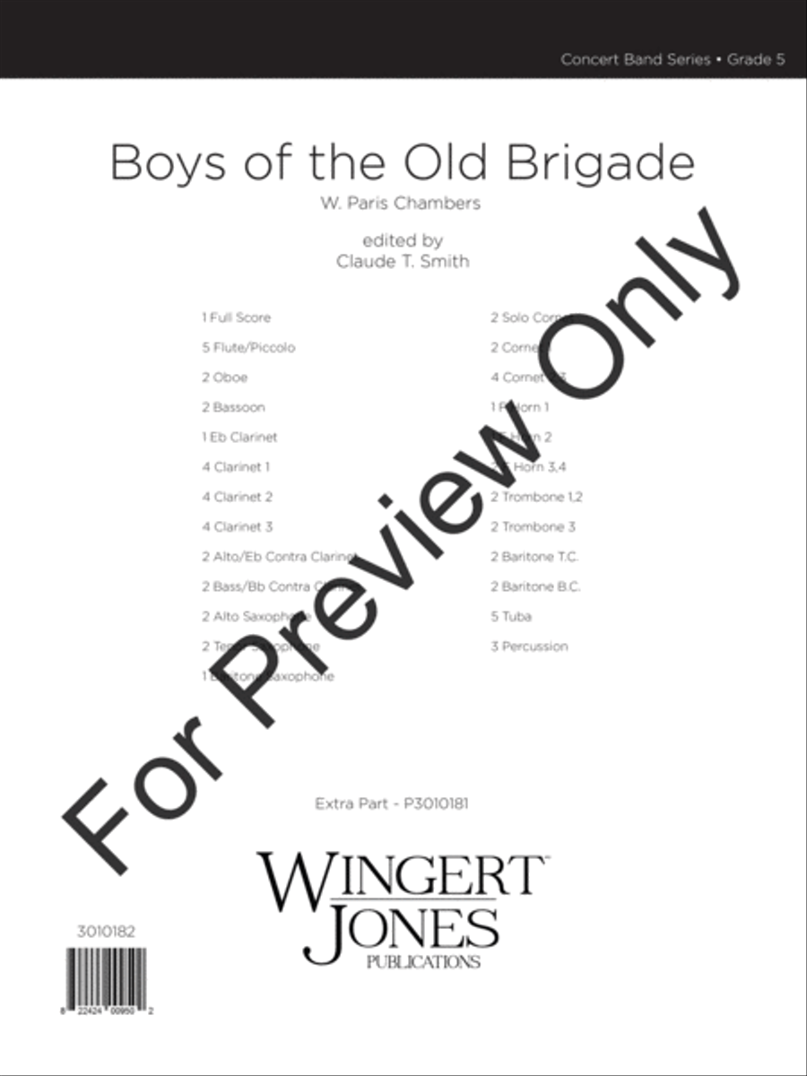 Boys Of The Old Brigade (Score) Concert Band scores gallery preview page 2