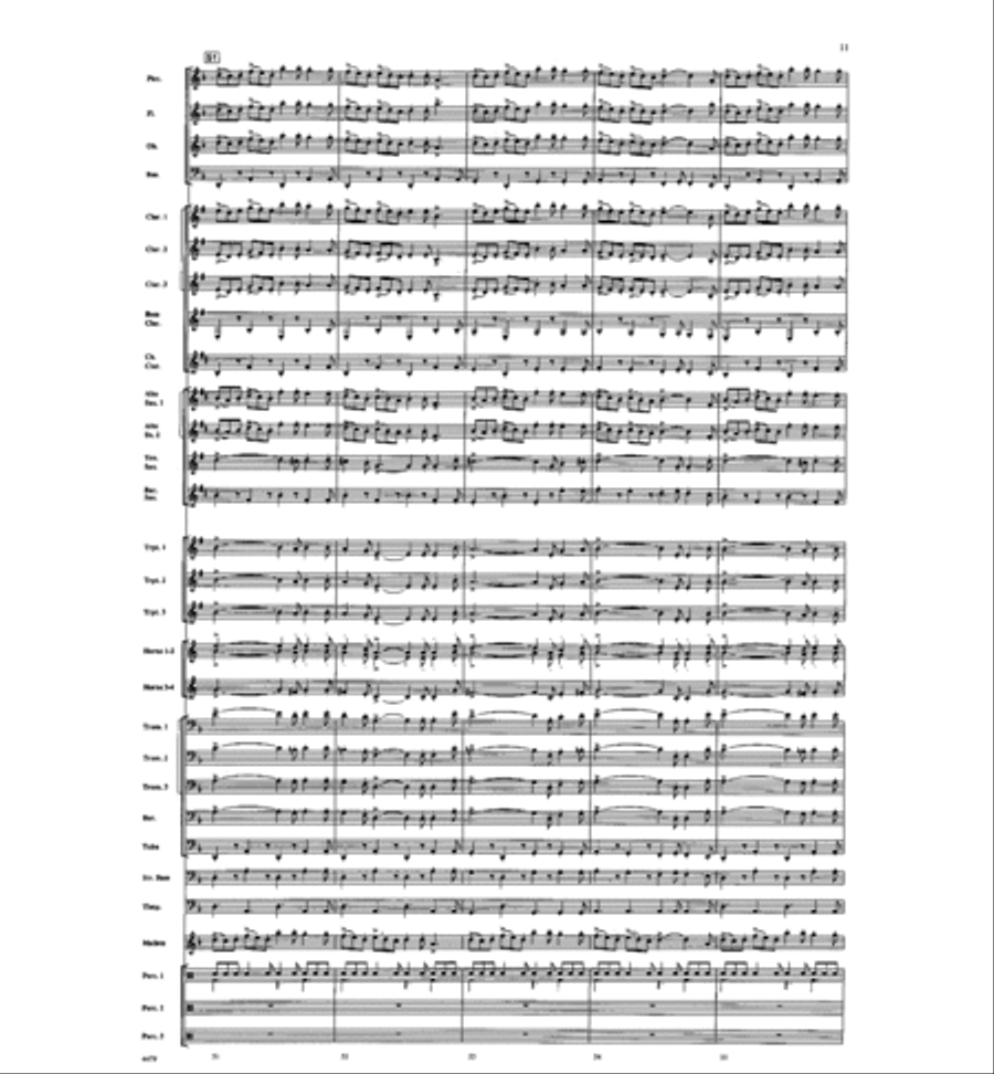 American Folk Fantasia Concert Band scores gallery preview page 12