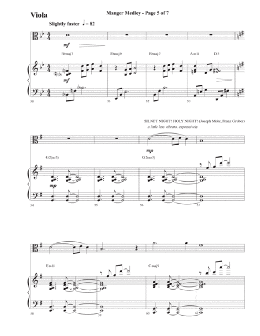 Manger Medley - Viola Viola scores gallery preview page 6