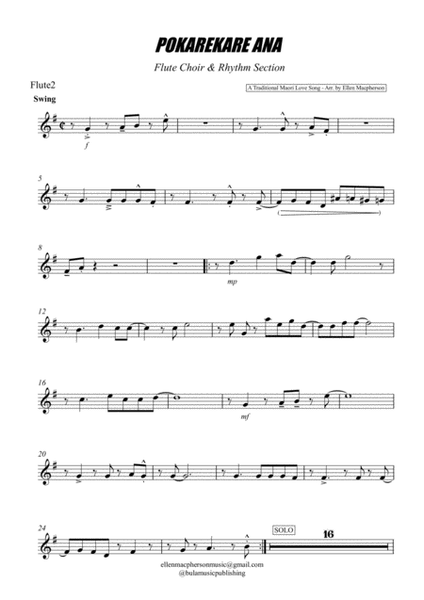 POKAREKARE ANA - Flute Choir & Rhythm Section (Flute 2) image number null