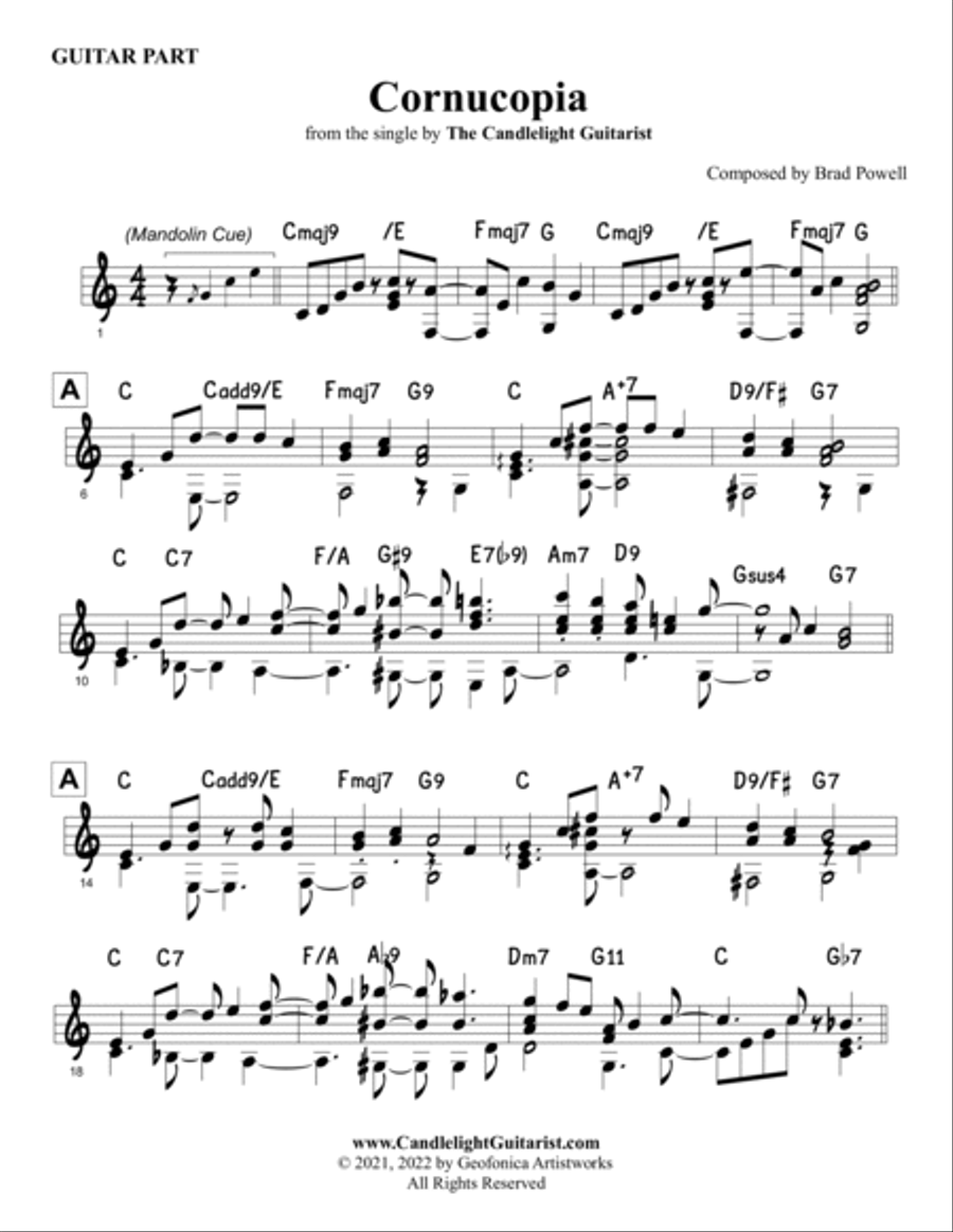 Cornucopia (Guitar Part) Acoustic Guitar scores gallery preview page 2
