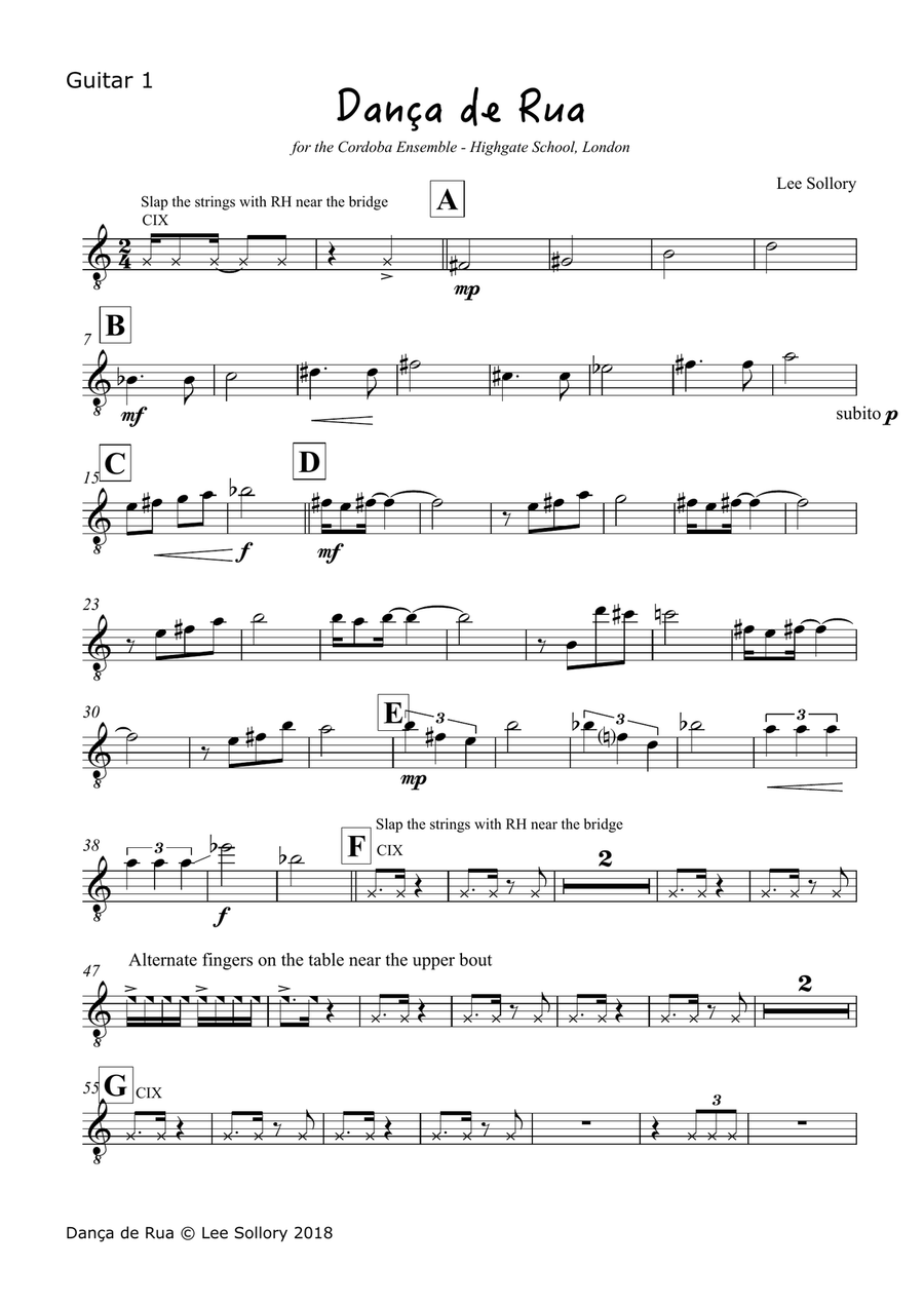 Easy Guitar Quartet Easy Guitar Quartet Guitar Ensemble scores gallery preview page 6