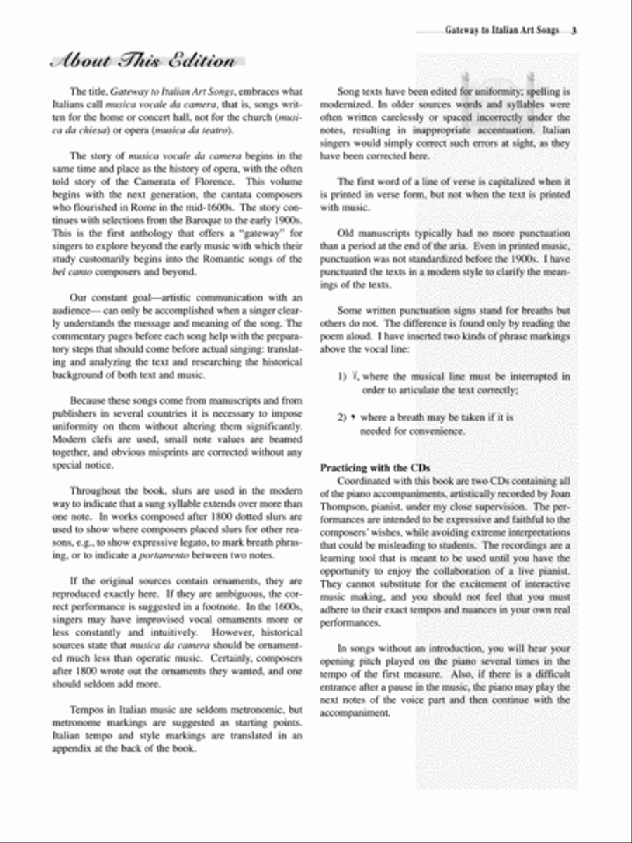 Gateway to Italian Songs and Arias Voice Solo scores gallery preview page 2