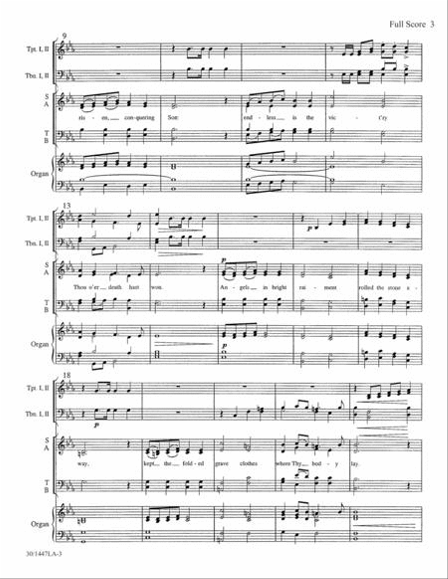 Thine Be the Glory - Brass Parts Choir scores gallery preview page 3
