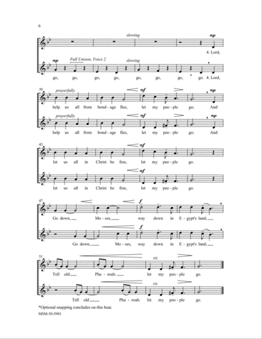 Go Down, Moses SA scores gallery preview page 3