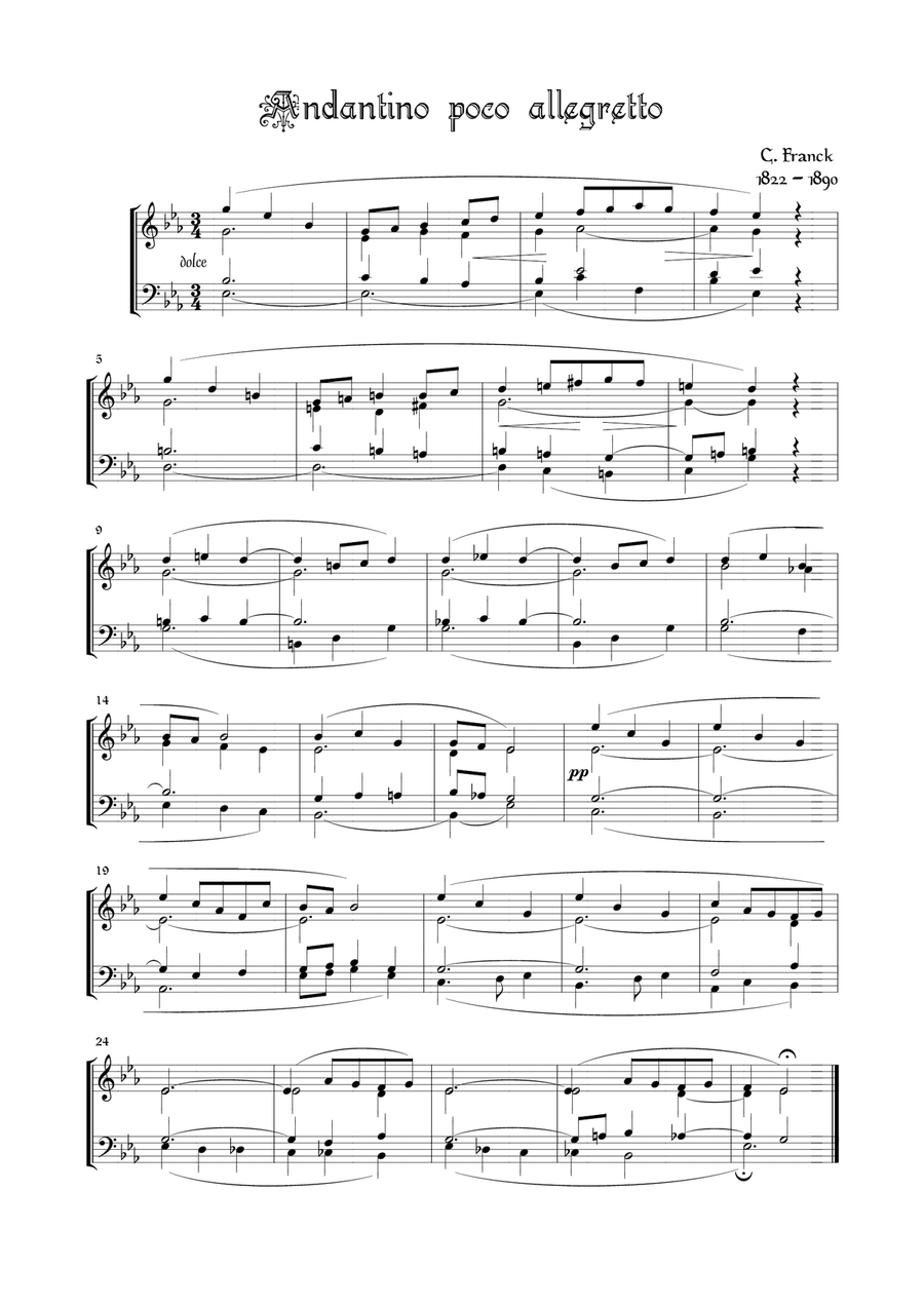 FRANCK C. - 6 EASY PIECES FOR ORGAN Organ Solo scores gallery preview page 4