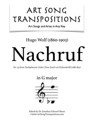 WOLF: Nachruf (transposed to G major)
