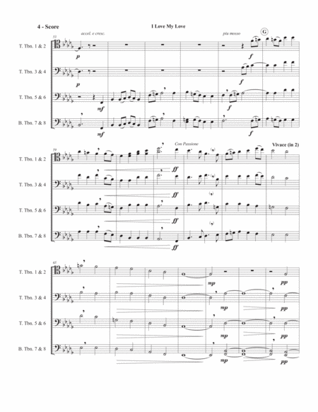 I Love My Love for Trombone Octet - Setting by Gustav Holst image number null