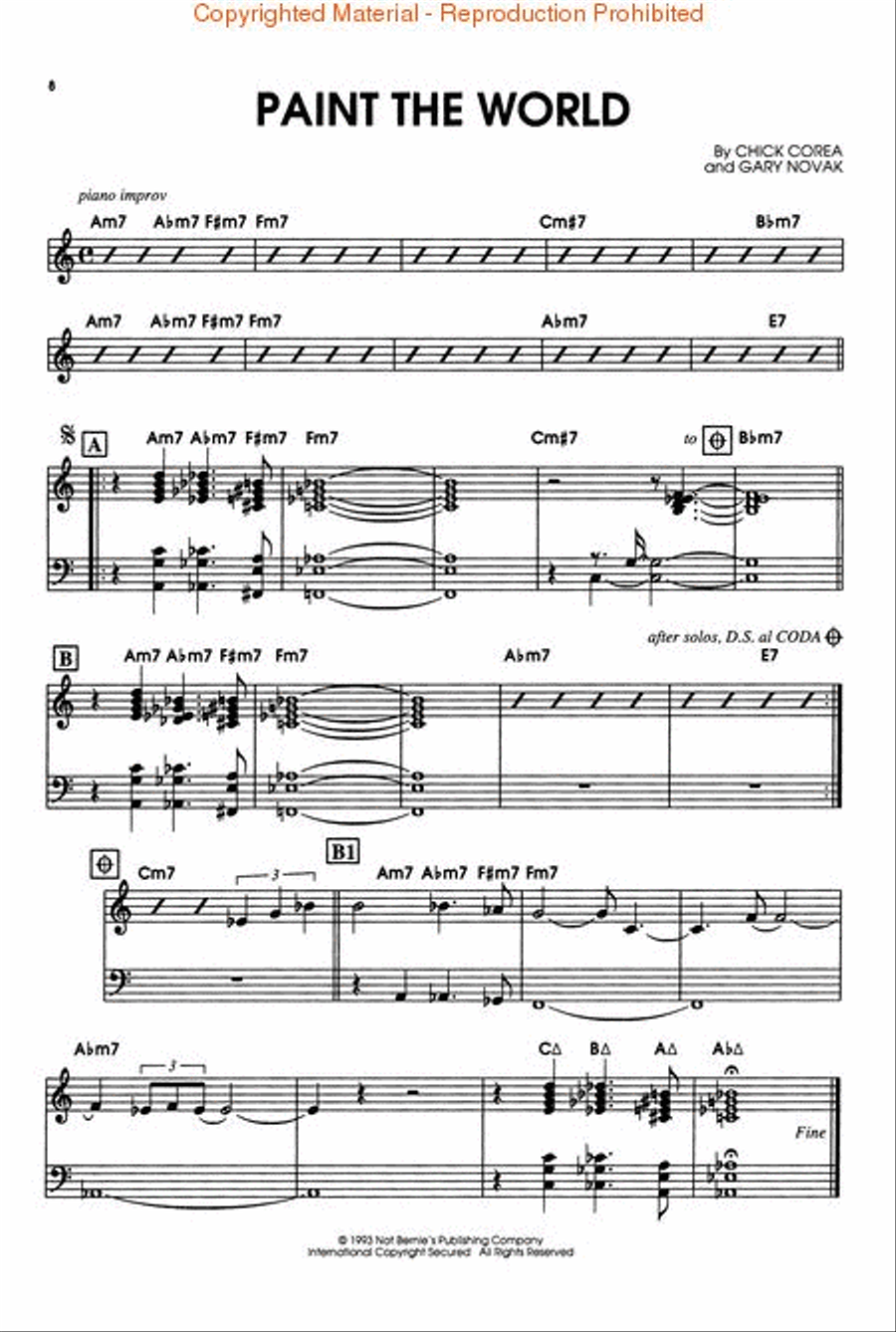 Chick Corea – Paint the World Piano scores gallery preview page 2
