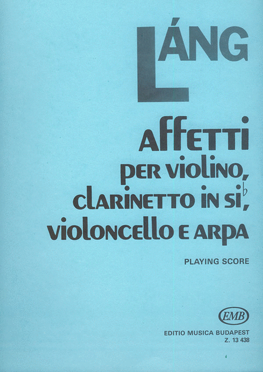 Affetti für Violine, Klarinette, Violoncello and