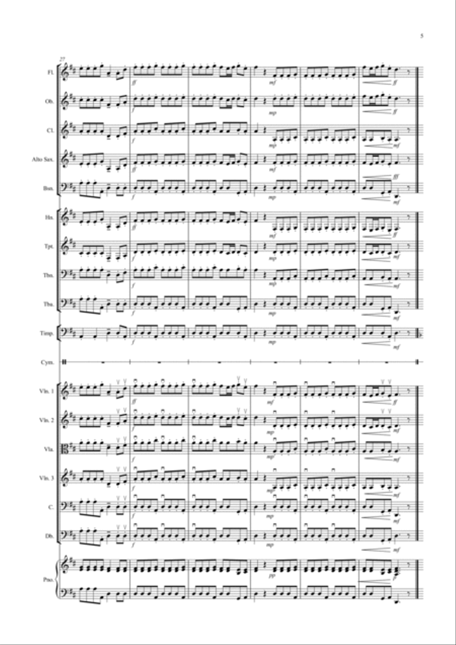 2 Classical Favourites for School Orchestra (volume one) Full Orchestra scores gallery preview page 5