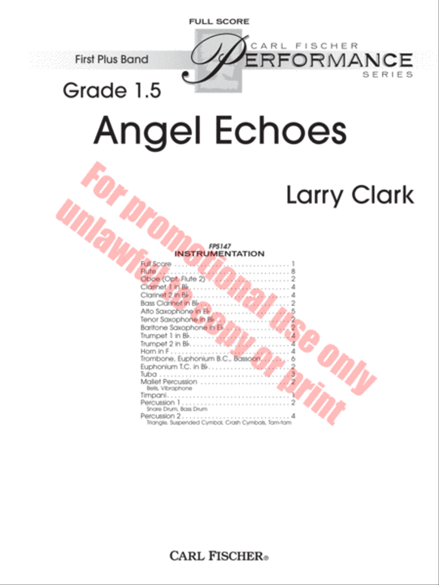 Angel Echoes Concert Band scores gallery preview page 2