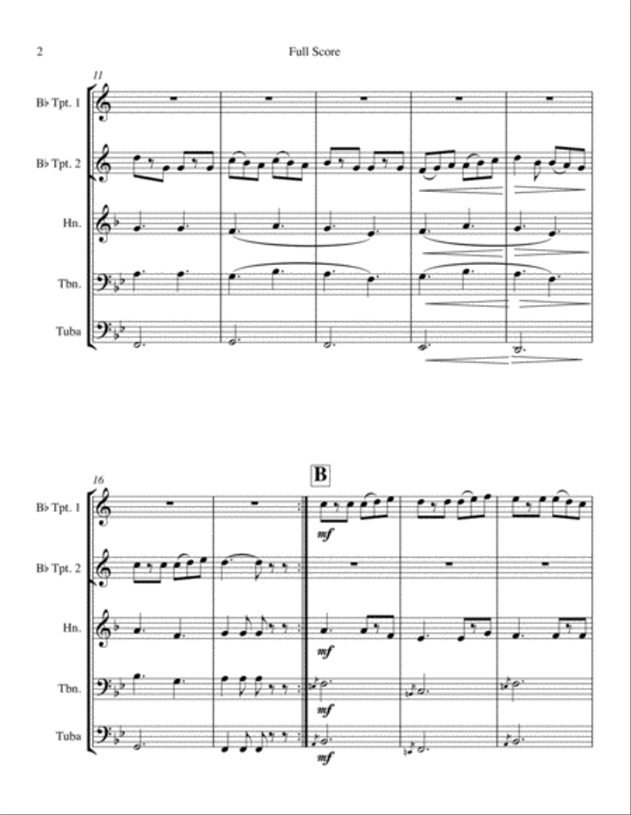 Celtic Dance for Brass Quintet Brass Quintet scores gallery preview page 2