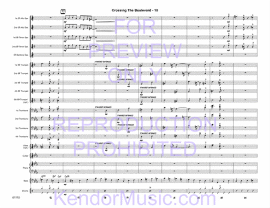 Crossing the Boulevard Jazz Ensemble scores gallery preview page 12