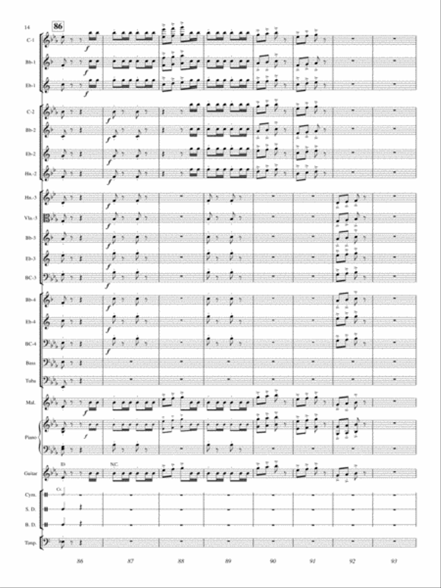 William Tell Overture (Finale) Concert Band scores gallery preview page 13