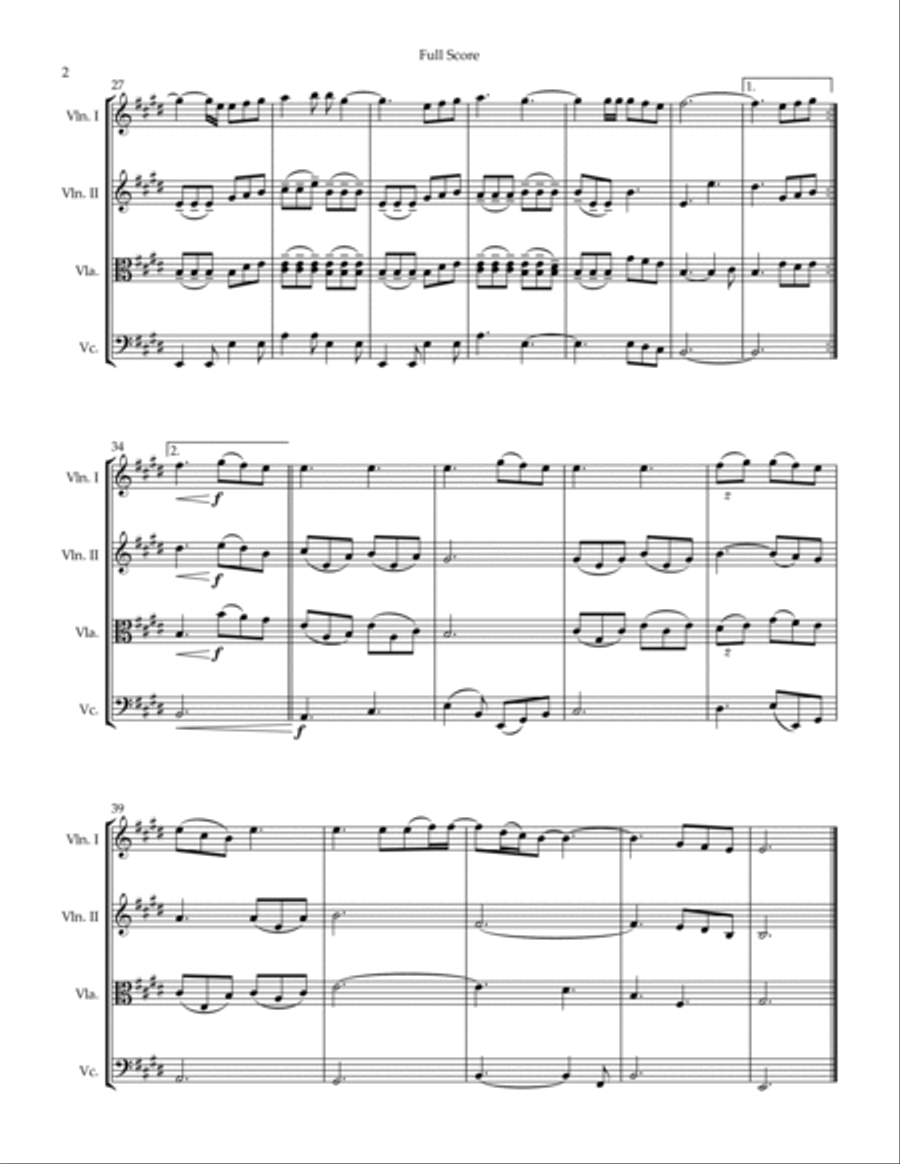I Won't Give Up String Quartet scores gallery preview page 2