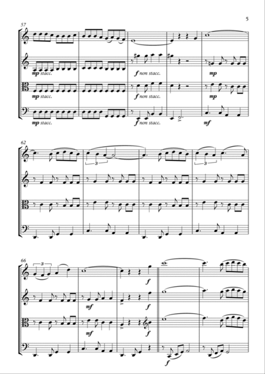 Perfidia Perfidia String Quartet scores gallery preview page 5