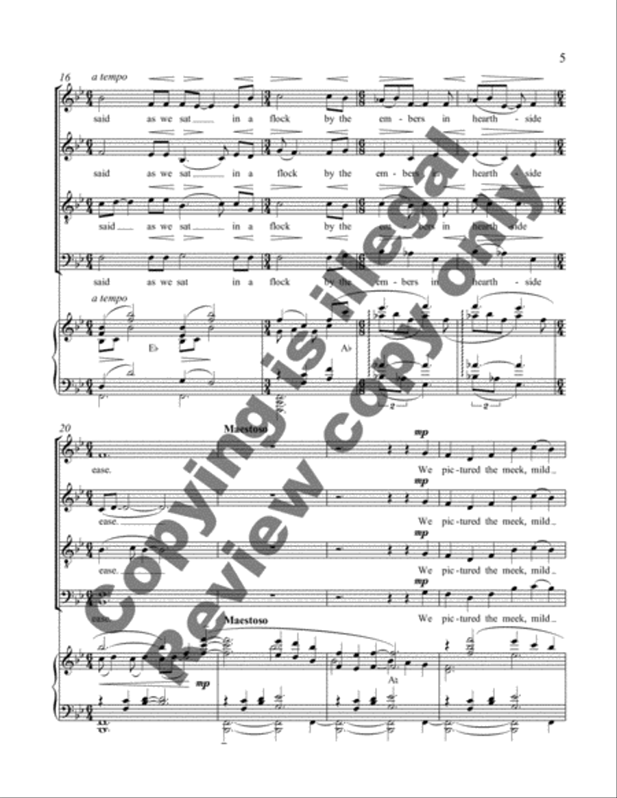 The Oxen (Choral Score) 4-Part scores gallery preview page 9