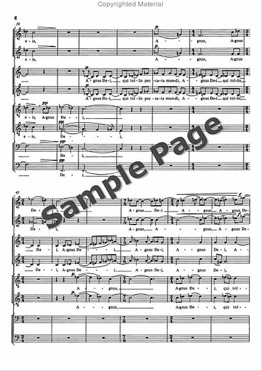Agnus Dei (1981) Divisi scores gallery preview page 7