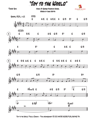 Joy to the World - Tenor Saxophone & Piano (D Major)