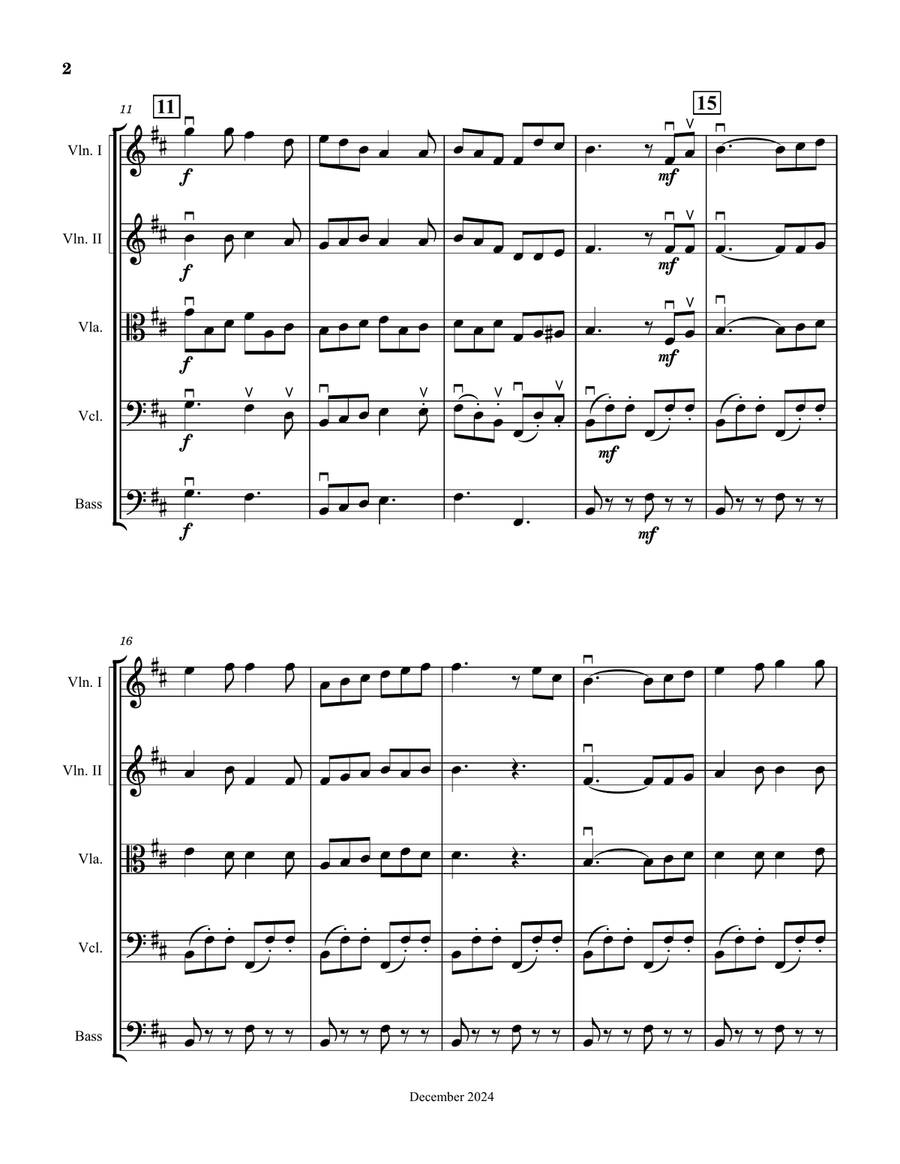Snow Waltz String Orchestra scores gallery preview page 2