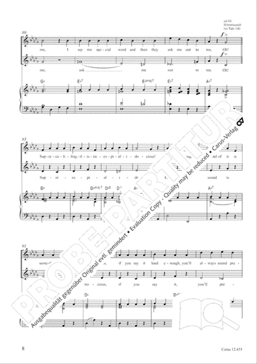 Songs from Disney films (Mary Poppins / The little Mermaid / Tangled). chorissimo! MOVIE vol. 3 Choir scores gallery preview page 9