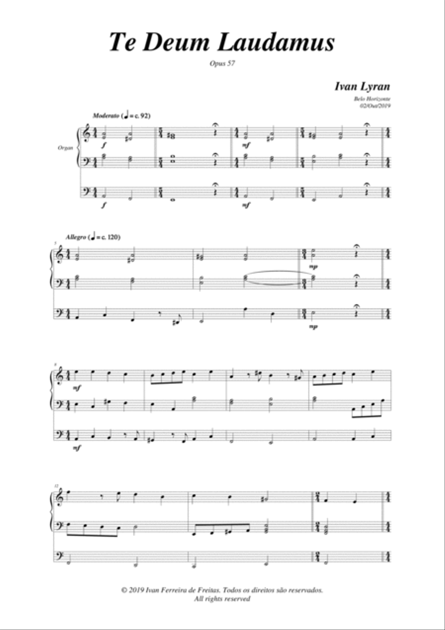 Te Deum Laudamus Opus 57 Te Deum Laudamus Opus 57 Organ Solo scores gallery preview page 2