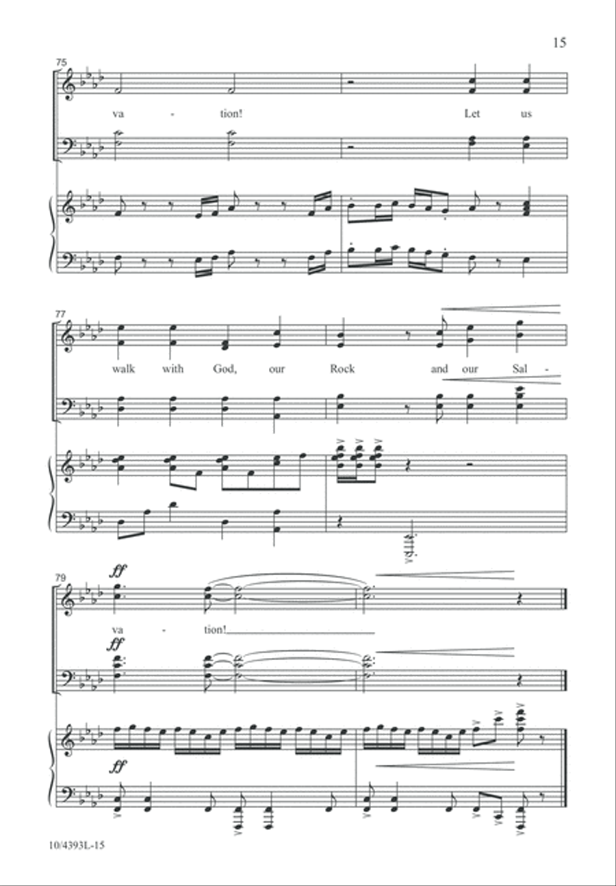Our Rock and Our Salvation 4-Part scores gallery preview page 15