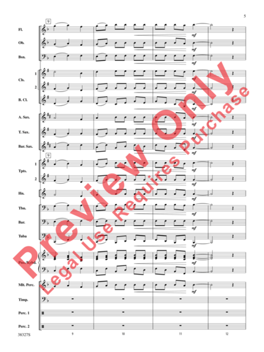 Overture 1812 Concert Band scores gallery preview page 6