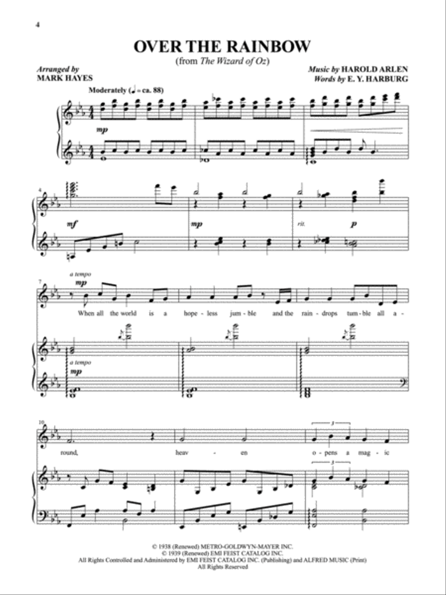 The Mark Hayes Vocal Solo Collection -- 10 Inspirational Songs for Solo Voice Medium-High Voice scores gallery preview page 5