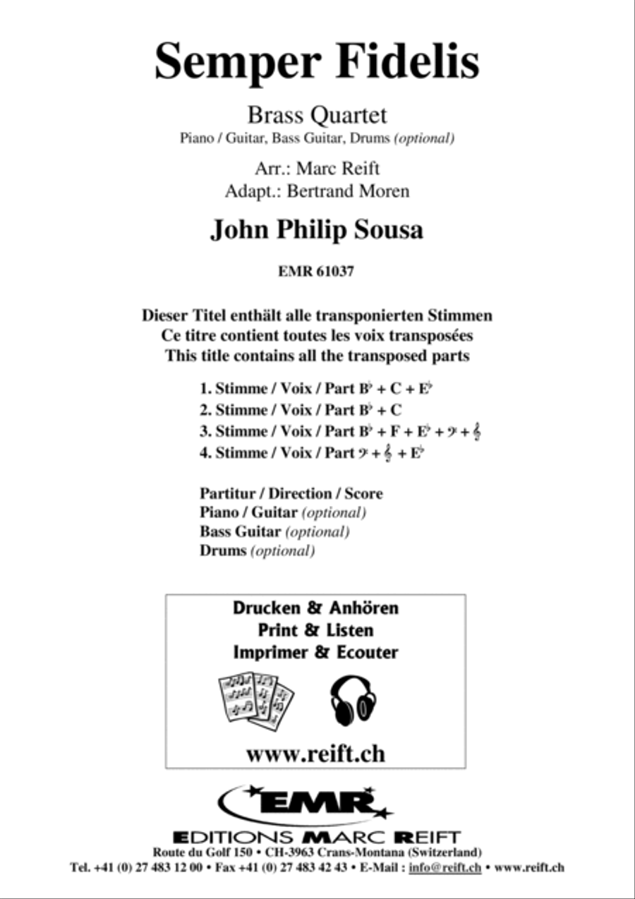 Semper Fidelis Brass Quartet scores gallery preview page 2