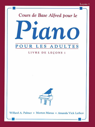 Book cover for Alfred's Basic Adult Piano Course Lesson Book, Book 1