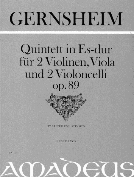 Quintet in E flat Major op. 89