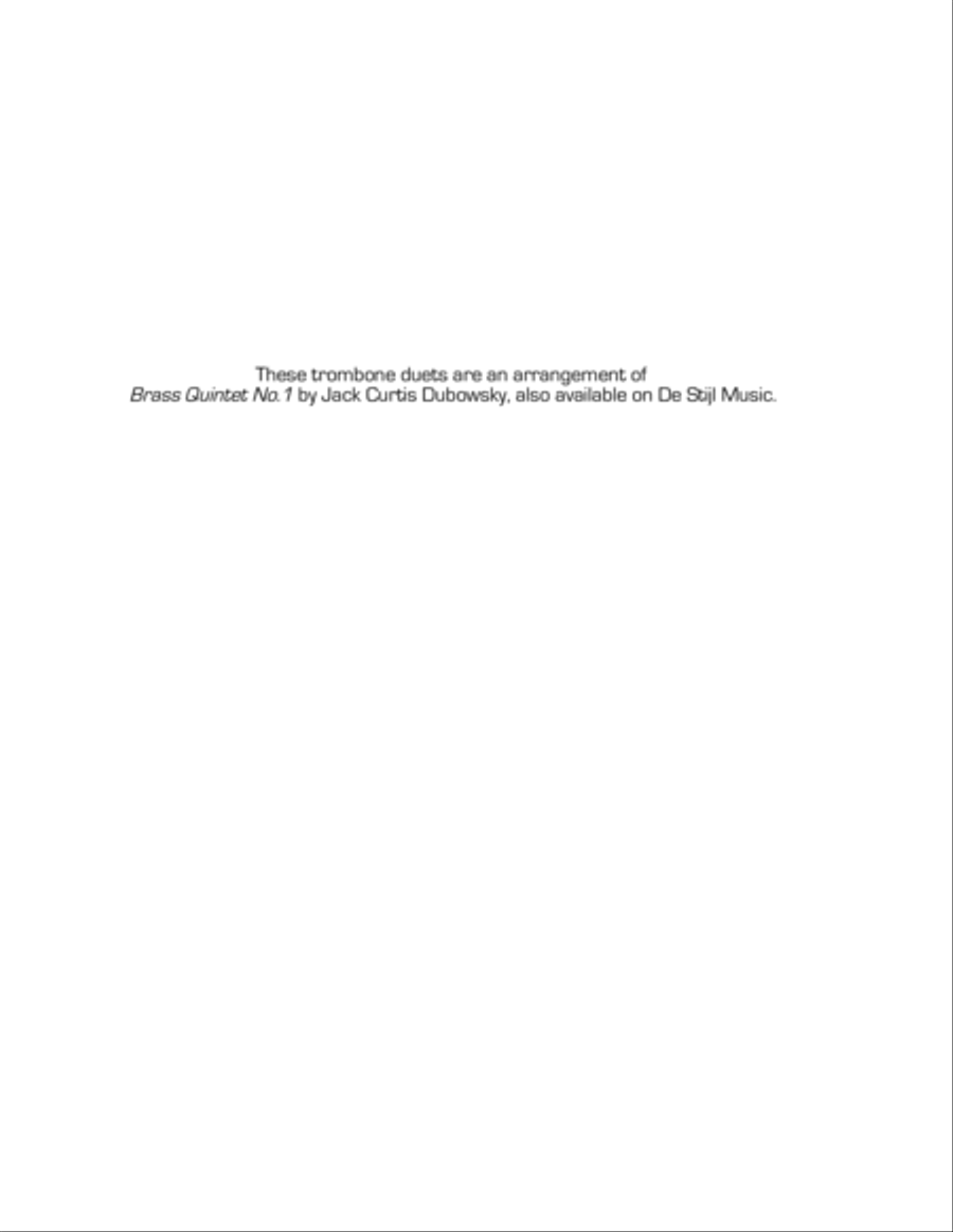 Trombone Duets No. 1 Brass Duet scores gallery preview page 2