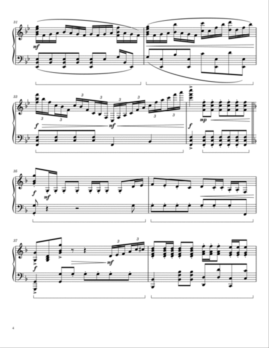 Flight Of The Silverbird - Trailer Piano Solo scores gallery preview page 4