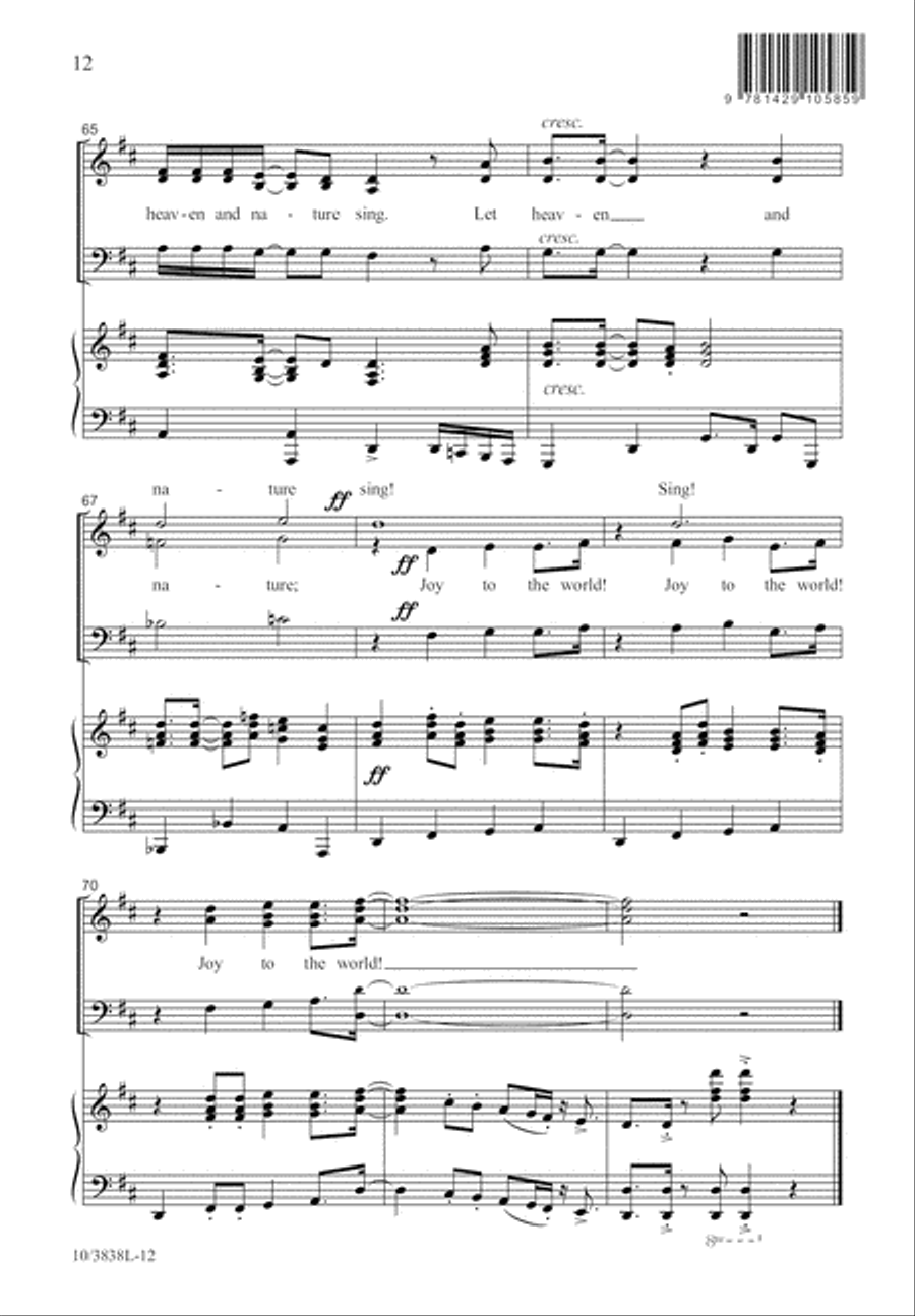 Let Heaven and Nature Sing 3-Part scores gallery preview page 13