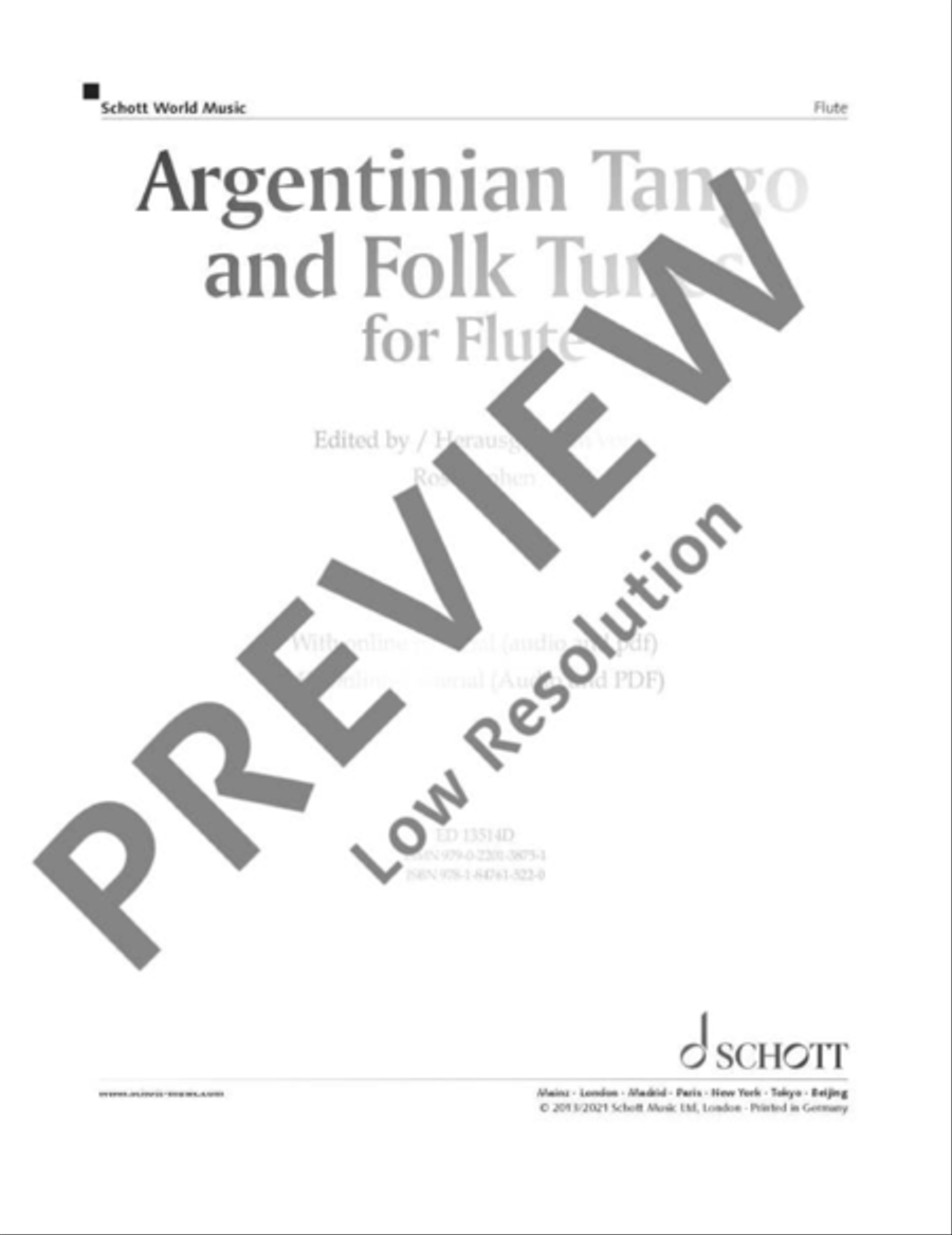 Argentinian Tango and Folk Tunes for Flute Flute Solo scores gallery preview page 2