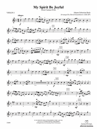 My Spirit Be Joyful (from Cantata No. 146): 1st Violin
