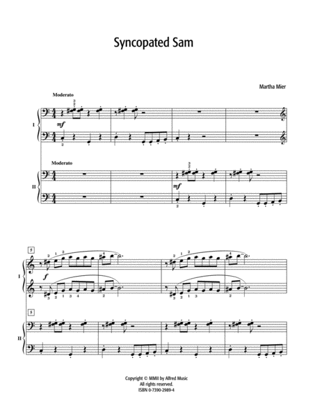Syncopated Sam - Piano Duo (2 Pianos, 4 Hands)