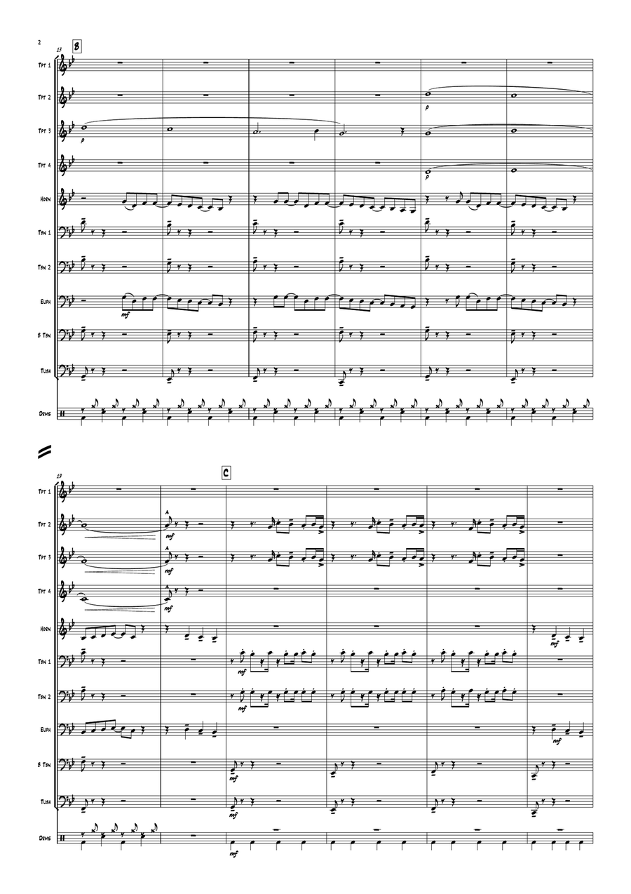 My Heart Goes (Ladida) Brass Ensemble scores gallery preview page 4
