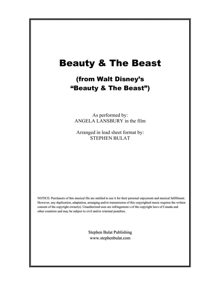 Beauty And The Beast Large Ensemble scores gallery preview page 1