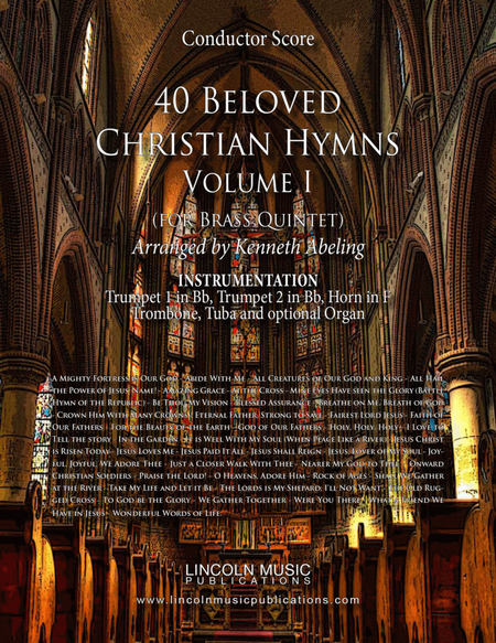 40 Beloved Christian Hymns Volume I (for Brass Quintet and optional Organ) image number null