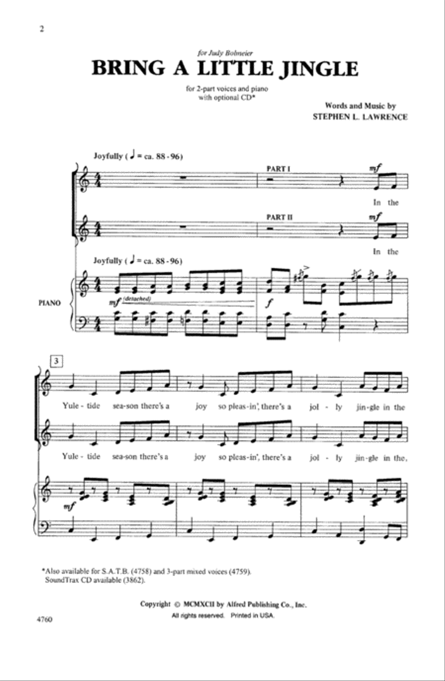 Bring a Little Jingle Bring a Little Jingle Choir scores gallery preview page 1